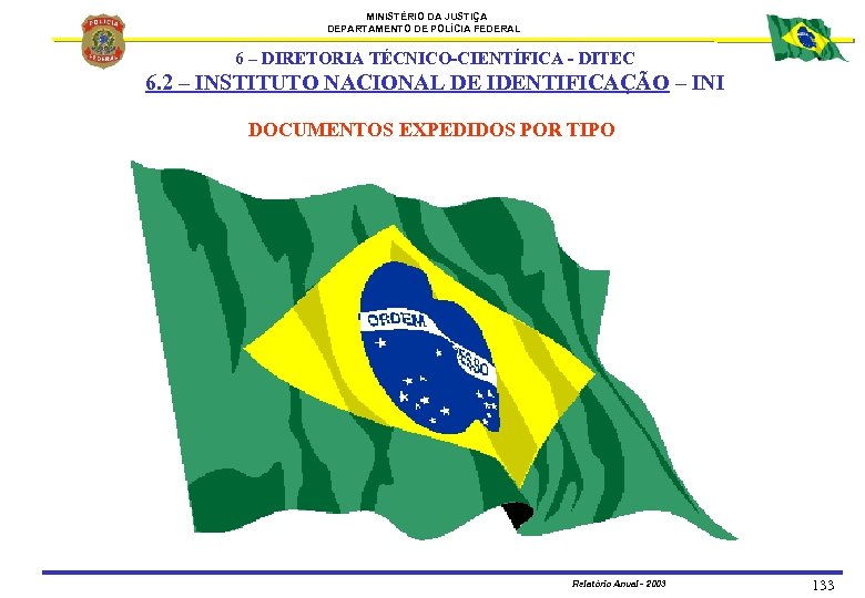 MINISTÉRIO DA JUSTIÇA DEPARTAMENTO DE POLÍCIA FEDERAL 6 – DIRETORIA TÉCNICO-CIENTÍFICA - DITEC 6.