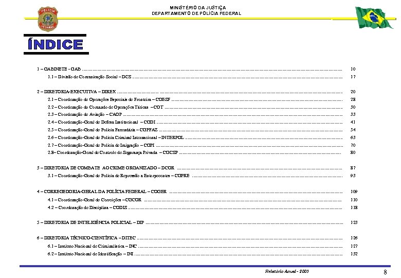 MINISTÉRIO DA JUSTIÇA DEPARTAMENTO DE POLÍCIA FEDERAL 1 – GABINETE - GAB. . .