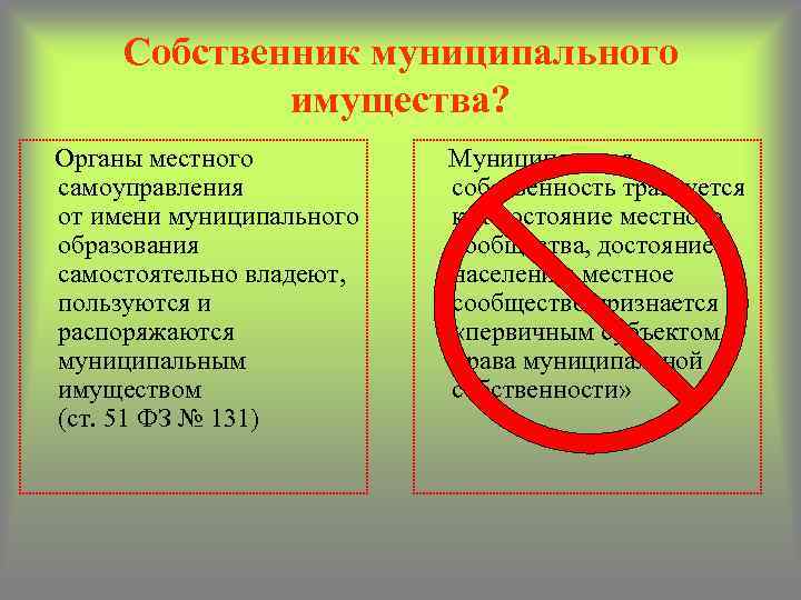 Собственник муниципального имущества? Органы местного самоуправления от имени муниципального образования самостоятельно владеют, пользуются и