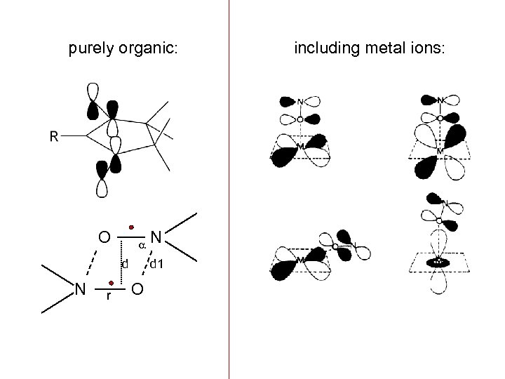 purely organic: O d N r N d 1 O including metal ions: 