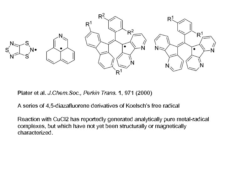 Plater et al. J. Chem. Soc. , Perkin Trans. 1, 971 (2000) A series