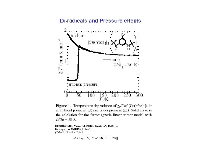 Di-radicals and Pressure effects 