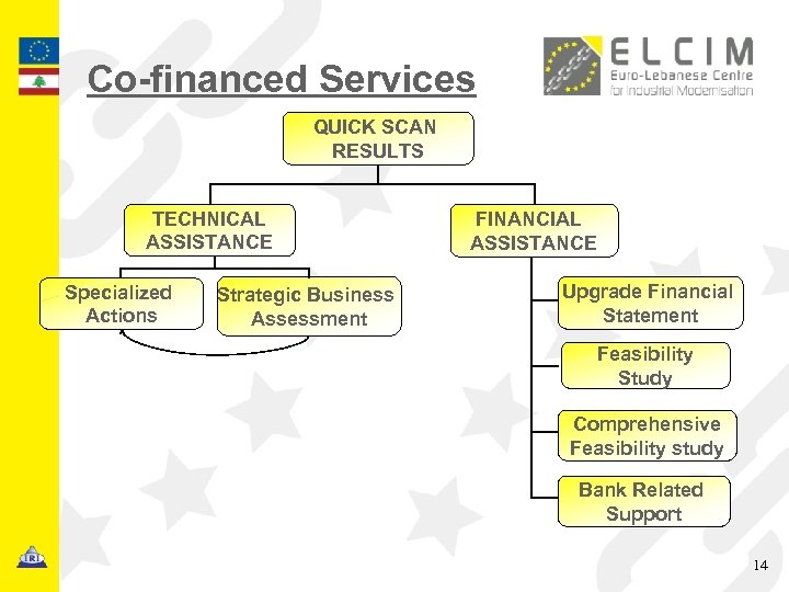 Co-financed Services QUICK SCAN RESULTS TECHNICAL ASSISTANCE Specialized Actions Strategic Business Assessment FINANCIAL ASSISTANCE