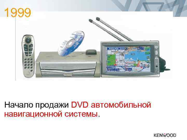 1999 Начало продажи DVD автомобильной навигационной системы. 