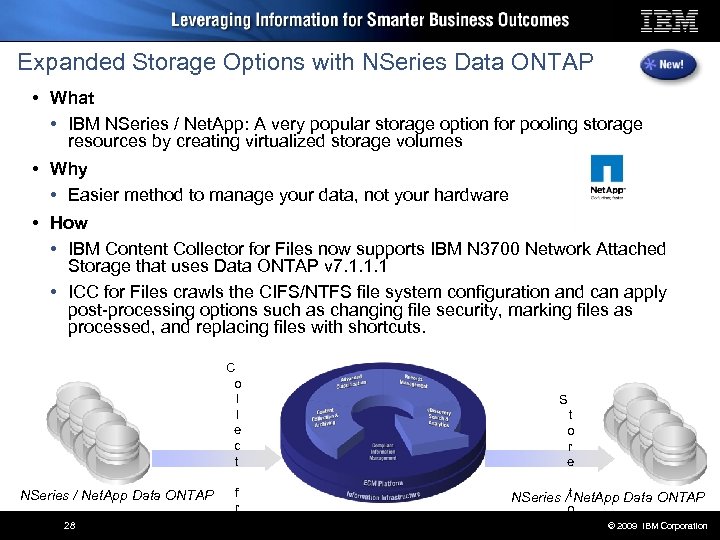 Expanded Storage Options with NSeries Data ONTAP • What • IBM NSeries / Net.