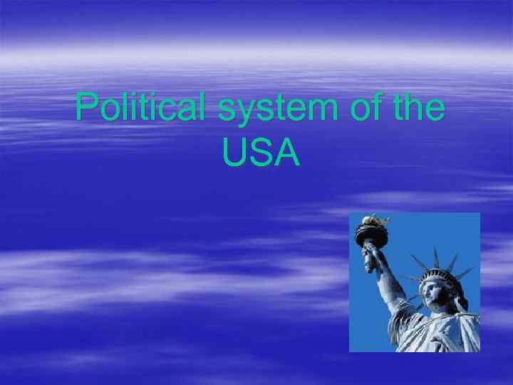 Political system of the USA 