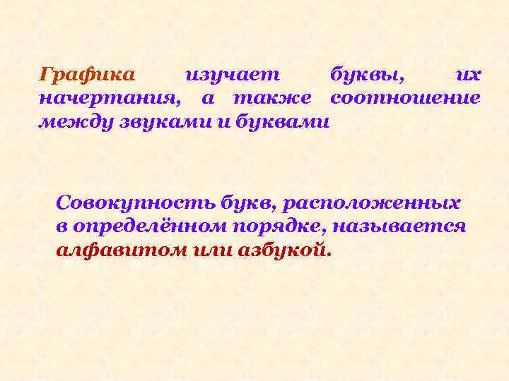 Совокупность букв расположенных по порядку