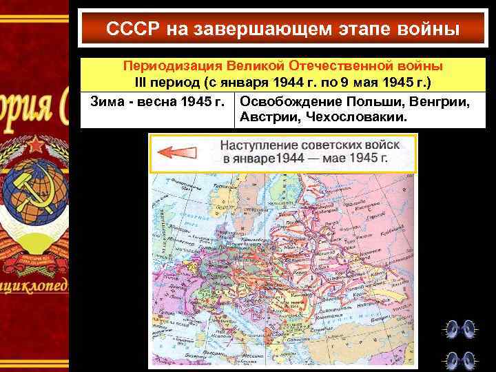 СССР на завершающем этапе войны Периодизация Великой Отечественной войны III период (с января 1944
