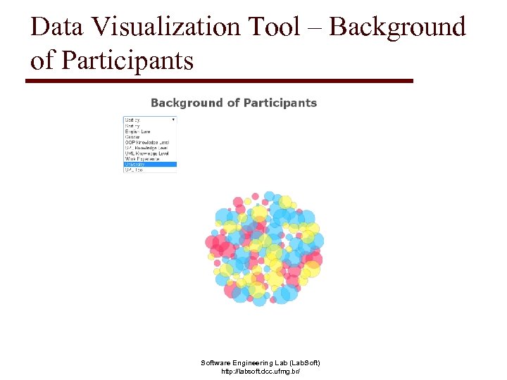 Data Visualization Tool – Background of Participants Software Engineering Lab (Lab. Soft) http: //labsoft.