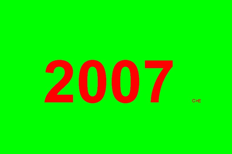2007 C>E 