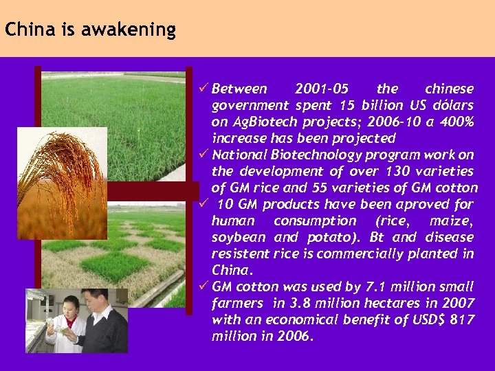 China is awakening ü Between 2001 -05 the chinese government spent 15 billion US