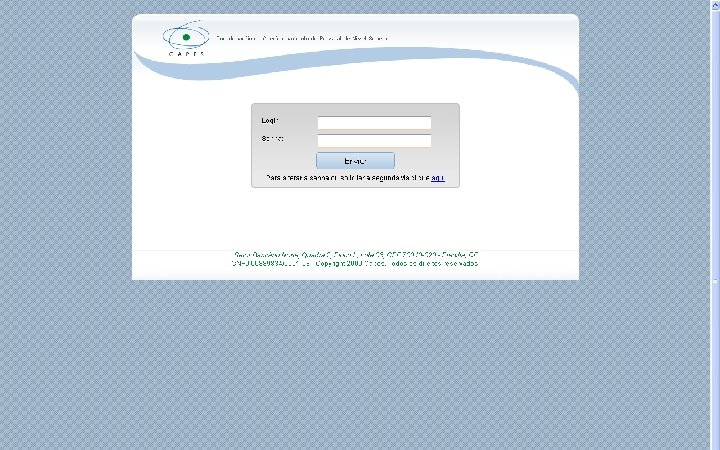 COORDENAÇÃO DE APERFEIÇOAMENTO DE PESSOAL DE NÍVEL SUPERIOR - CAPES MINISTÉRIO DA EDUCAÇÃO -