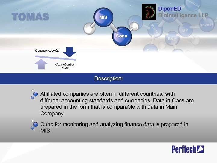 Dipon. ED Bio. Intelligence LLP MIS Cons Common points: Consolidation cube Description: Affiliated companies