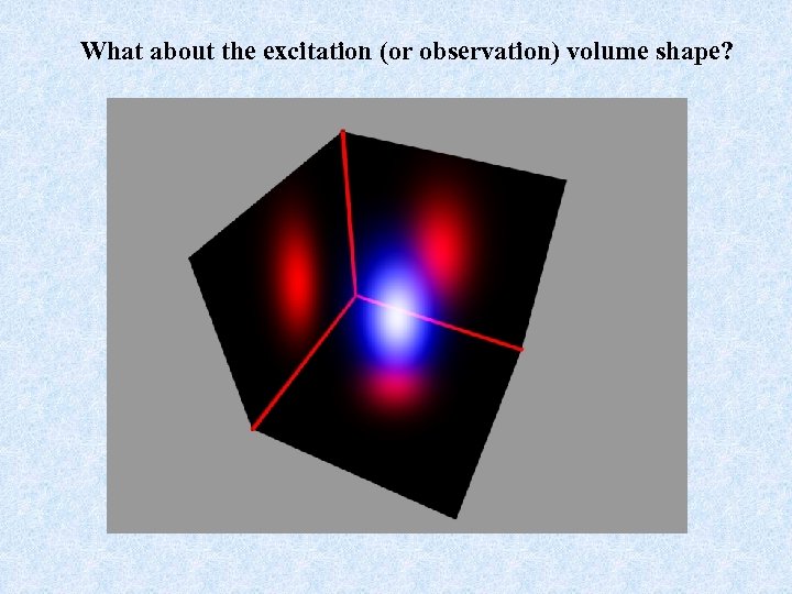 What about the excitation (or observation) volume shape? 