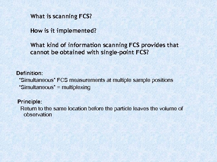 What is scanning FCS? How is it implemented? What kind of information scanning FCS