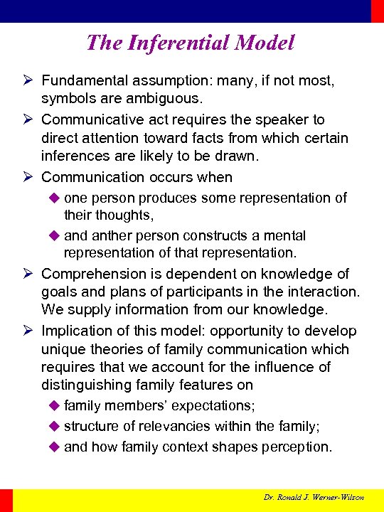 The Inferential Model Ø Fundamental assumption: many, if not most, symbols are ambiguous. Ø