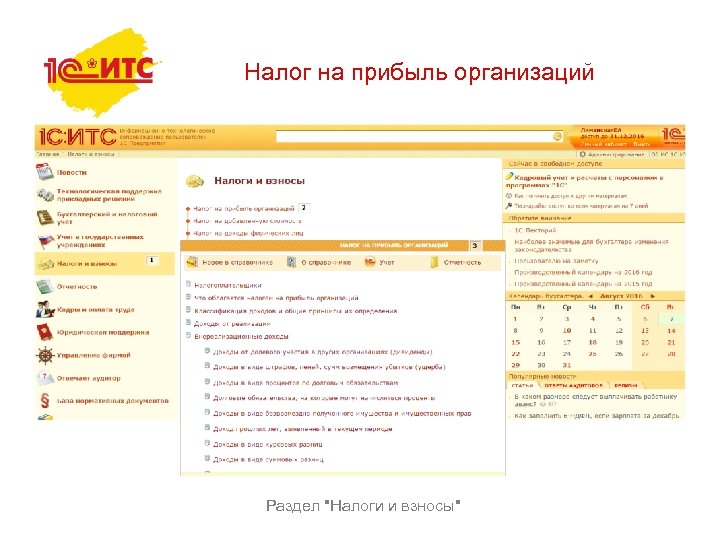 Налог на прибыль организаций Раздел 