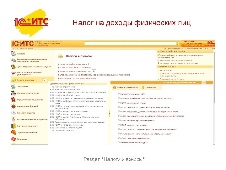 Налог на доходы физических лиц Раздел 
