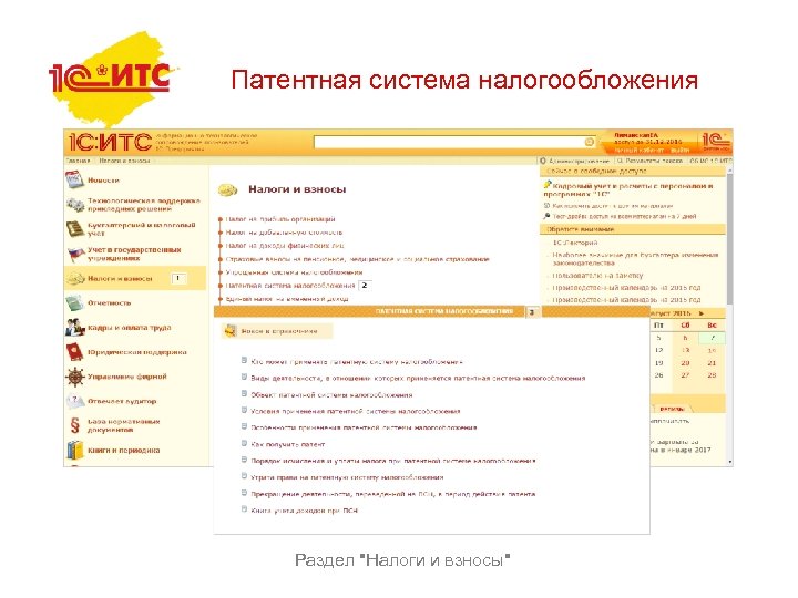 Патентная система налогообложения Раздел 