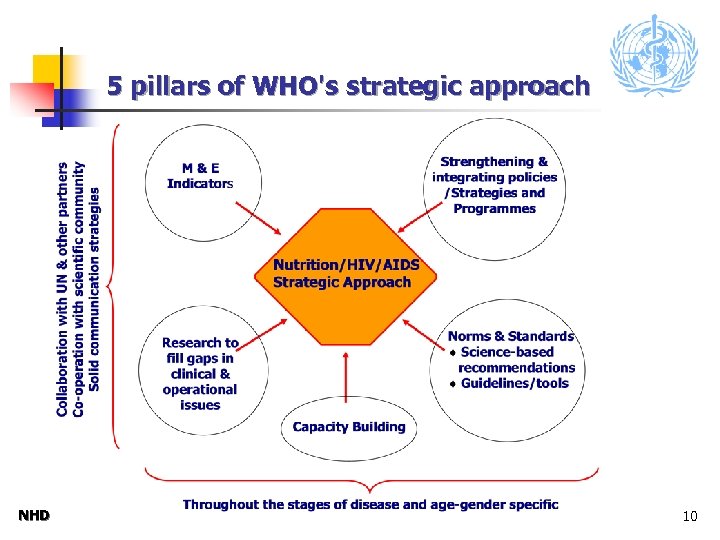 5 pillars of WHO's strategic approach NHD 10 