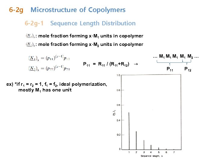 6 -2 g Microstructure of Copolymers 6 -2 g-1 Sequence Length Distribution : mole