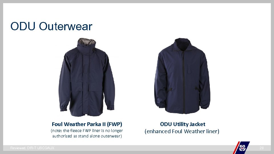 ODU Outerwear ` Foul Weather Parka II (FWP) (note: the fleece FWP liner is