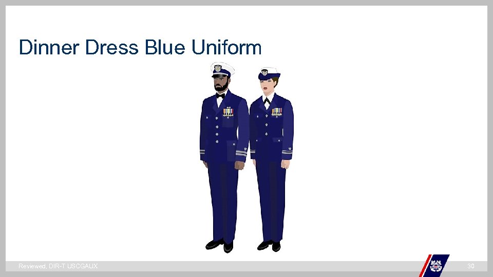 Dinner Dress Blue Uniform ` Reviewed, DIR-T USCGAUX 30 
