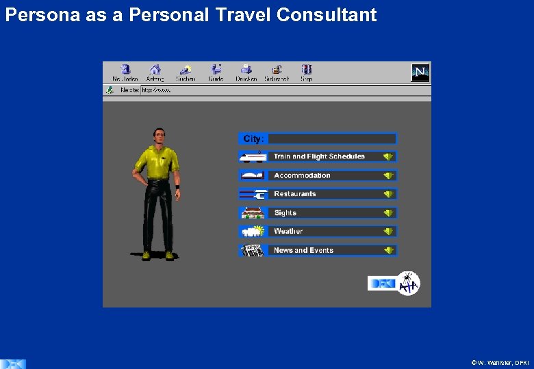 Persona as a Personal Travel Consultant © W. Wahlster, DFKI 