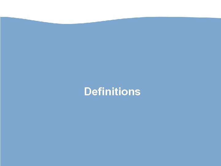 Definitions 