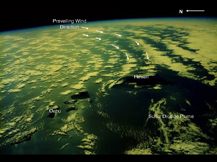 N Prevailing Wind Direction 51 G-47 -014 Hawaii Oahu Sulfur Dioxide Plume 