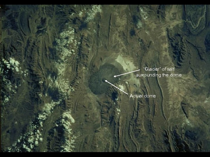 80 -733 -027 ‘Glacier’ of salt surrounding the dome Actual dome 