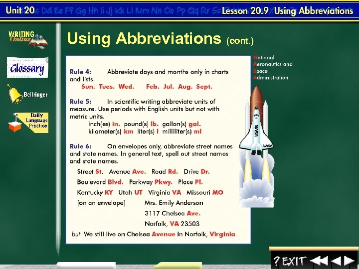 Using Abbreviations (cont. ) 