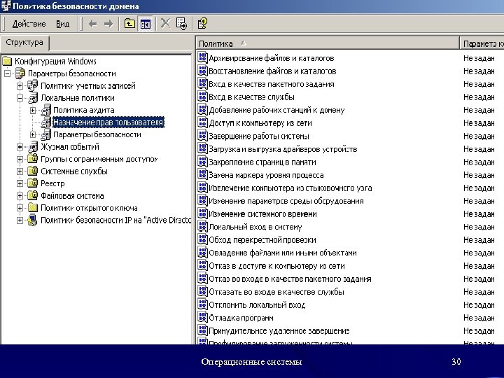 Операционные системы 30 