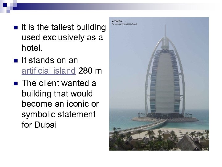 n n n it is the tallest building used exclusively as a hotel. It