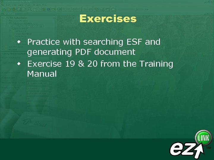 Exercises w Practice with searching ESF and generating PDF document w Exercise 19 &