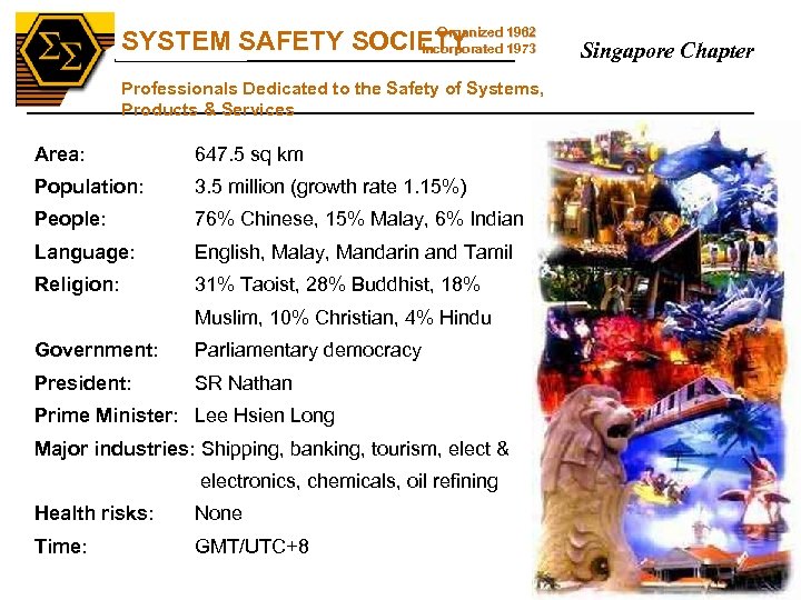 SS Organized SYSTEM SAFETY SOCIETY 1962 Incorporated 1973 Professionals Dedicated to the Safety of