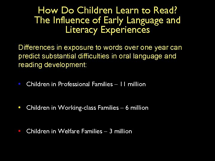 How Do Children Learn to Read? The Influence of Early Language and Literacy Experiences