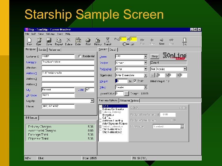 Starship Sample Screen 