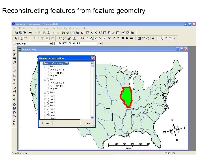 Reconstructing features from feature geometry 