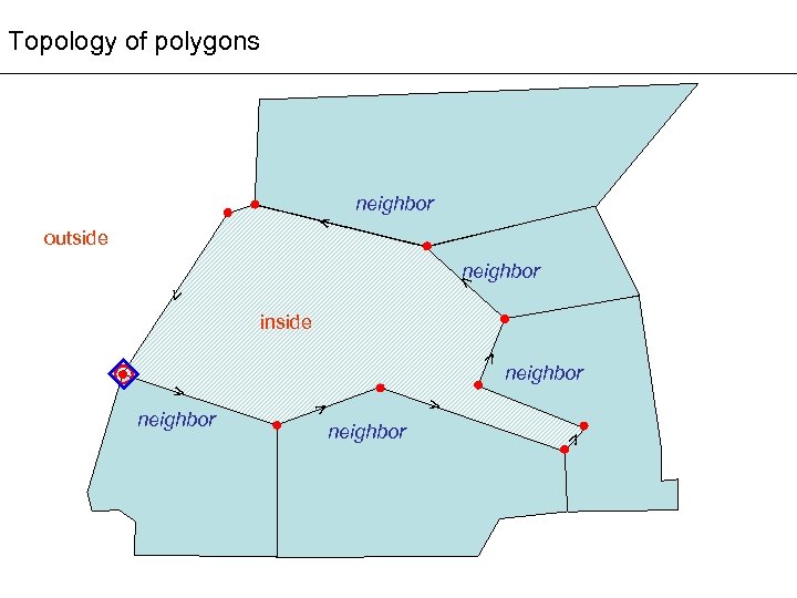 Topology of polygons > outside neighbor > > > inside > neighbor > >