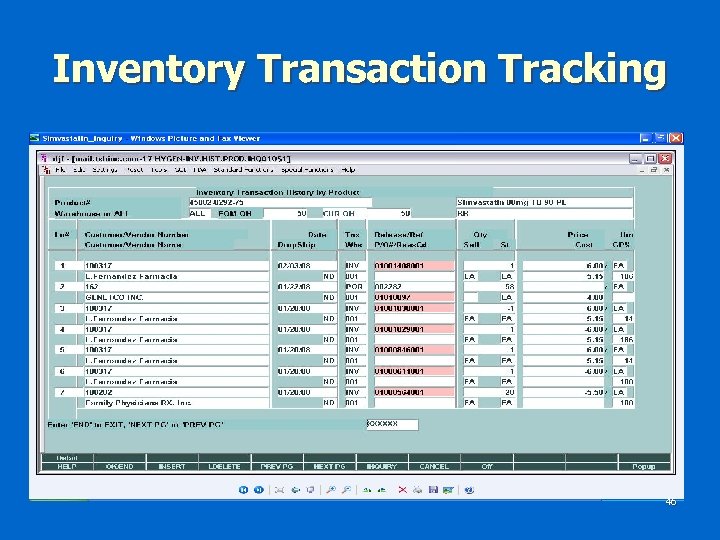 Inventory Transaction Tracking 46 