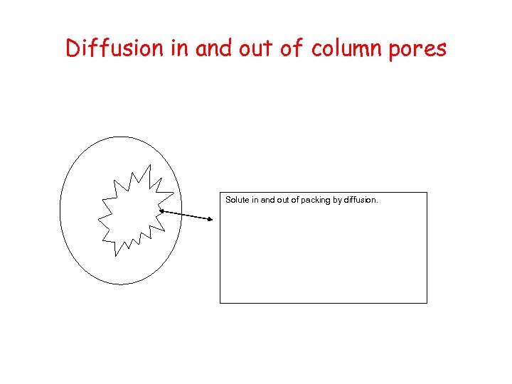Diffusion in and out of column pores Solute in and out of packing by