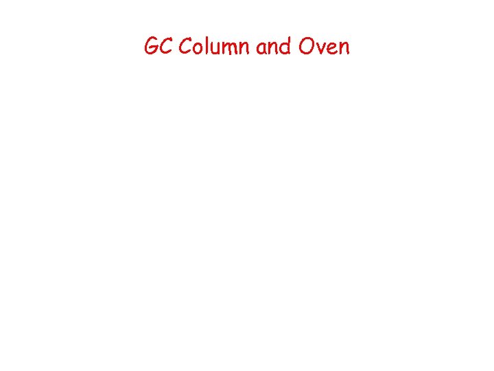 GC Column and Oven 