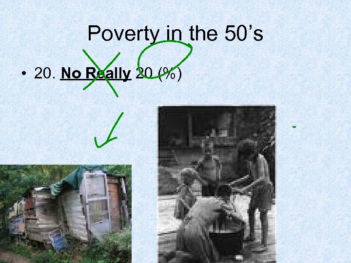 Poverty in the 50’s • 20. No Really 20 (%) 