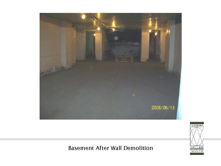 Basement After Wall Demolition 
