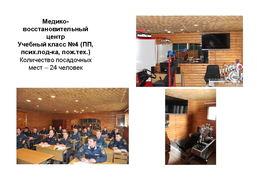 Медиковосстановительный центр Учебный класс № 4 (ПП, псих. под-ка, пож. тех. ) Количество посадочных