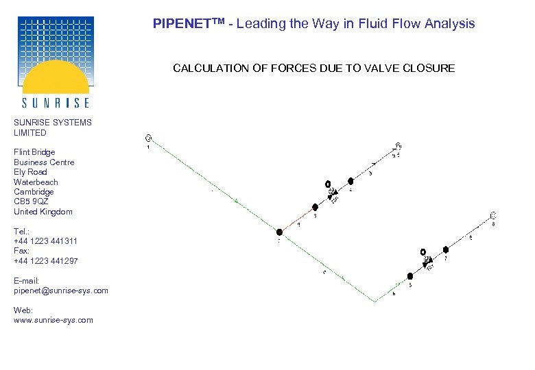 PIPENETTM - Leading the Way in Fluid Flow Analysis CALCULATION OF FORCES DUE TO