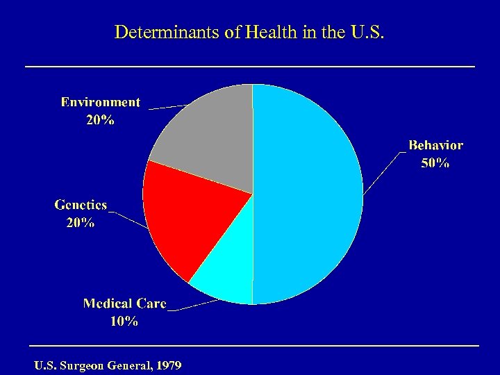 Determinants of Health in the U. S. Surgeon General, 1979 