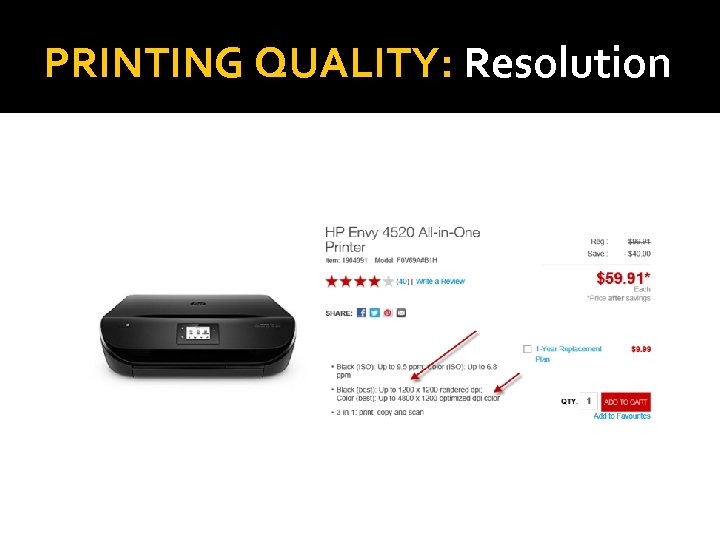 PRINTING QUALITY: Resolution 