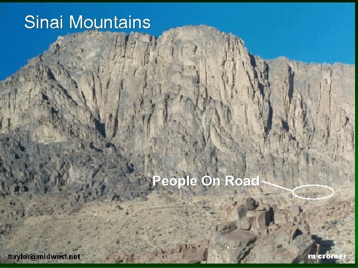 Sinai Mountains People On Road 